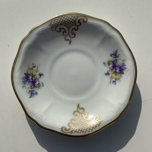 Vintage Bavaria Fine China.  Made In Germany.  (4 1/4” Saucer Only). Gold Trim
